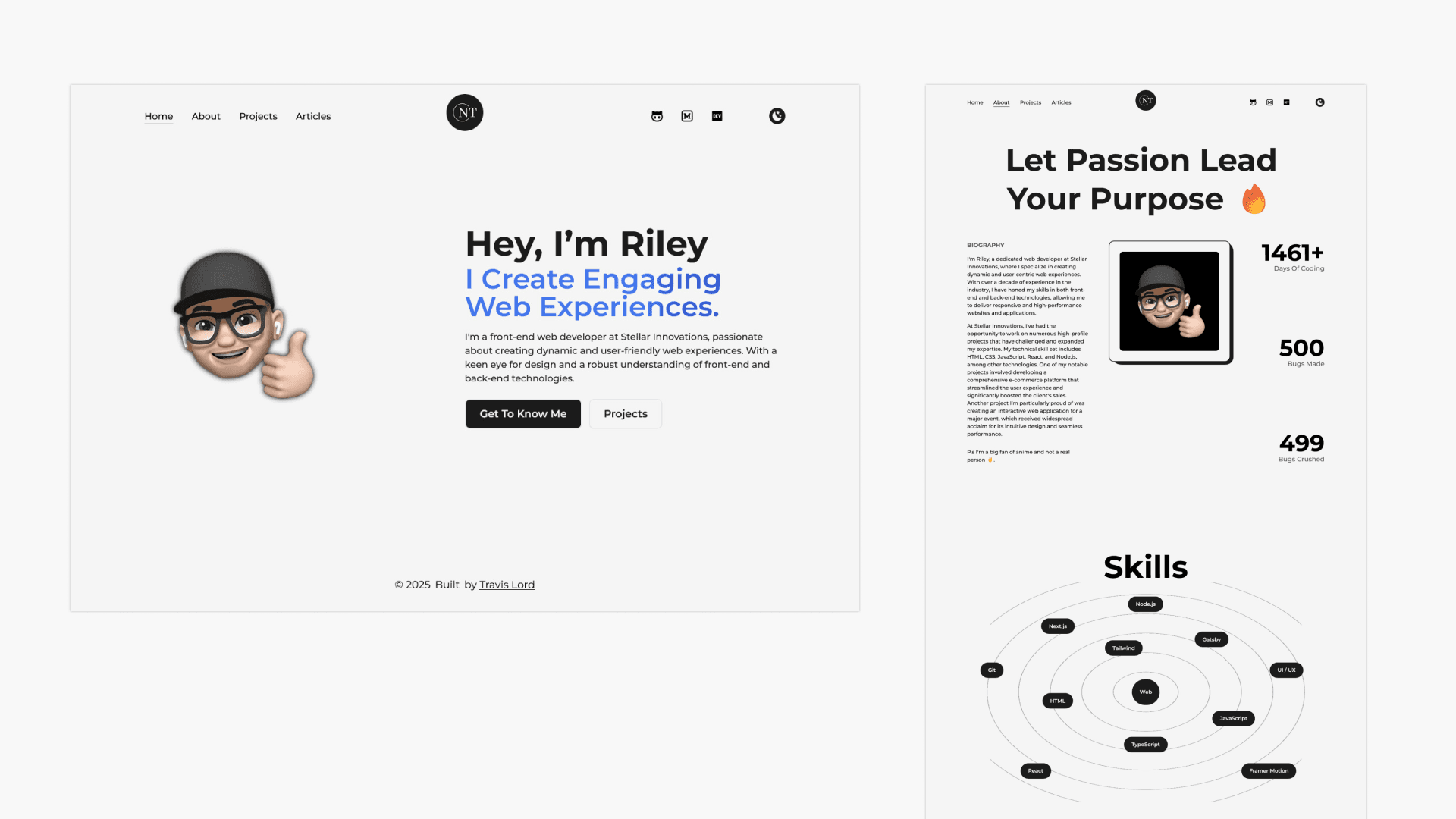 NexTemp - Free Next.js Portfolio Template preview