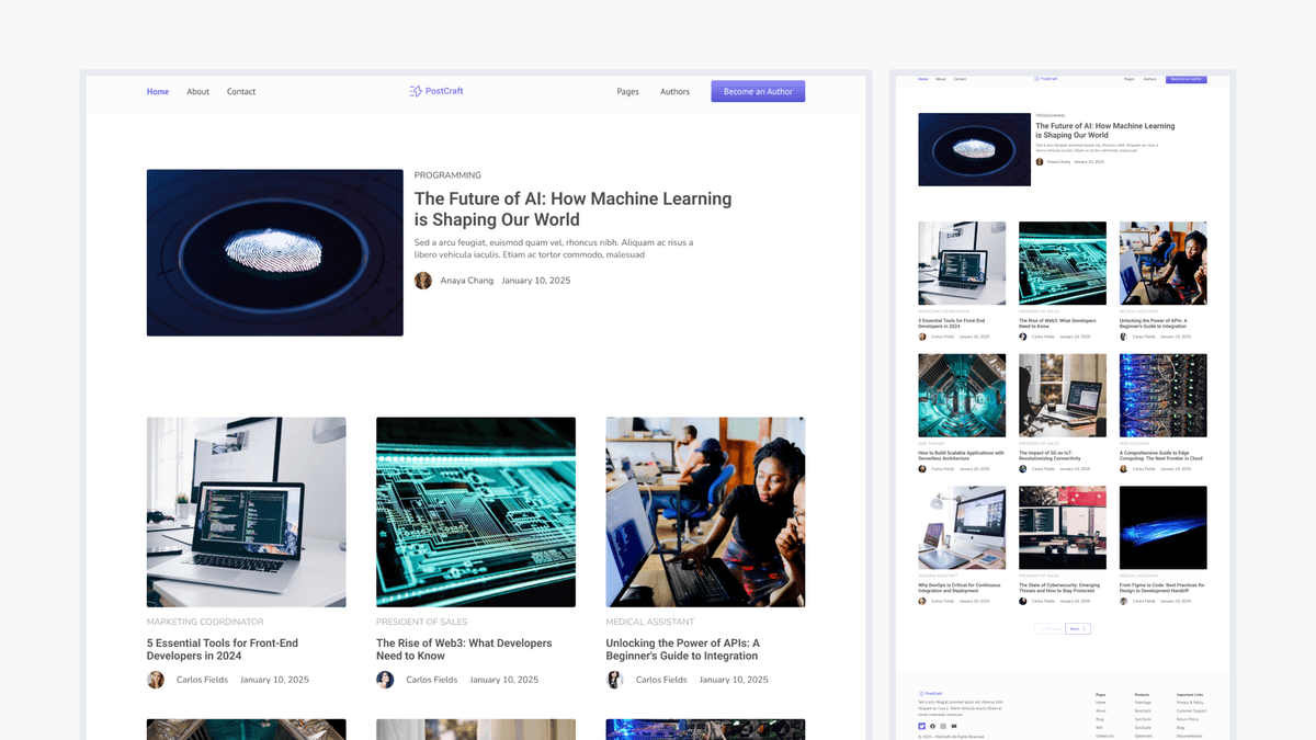 PostCraft - Full-Stack Next.js Blog & Membership Platform Starter Kit
