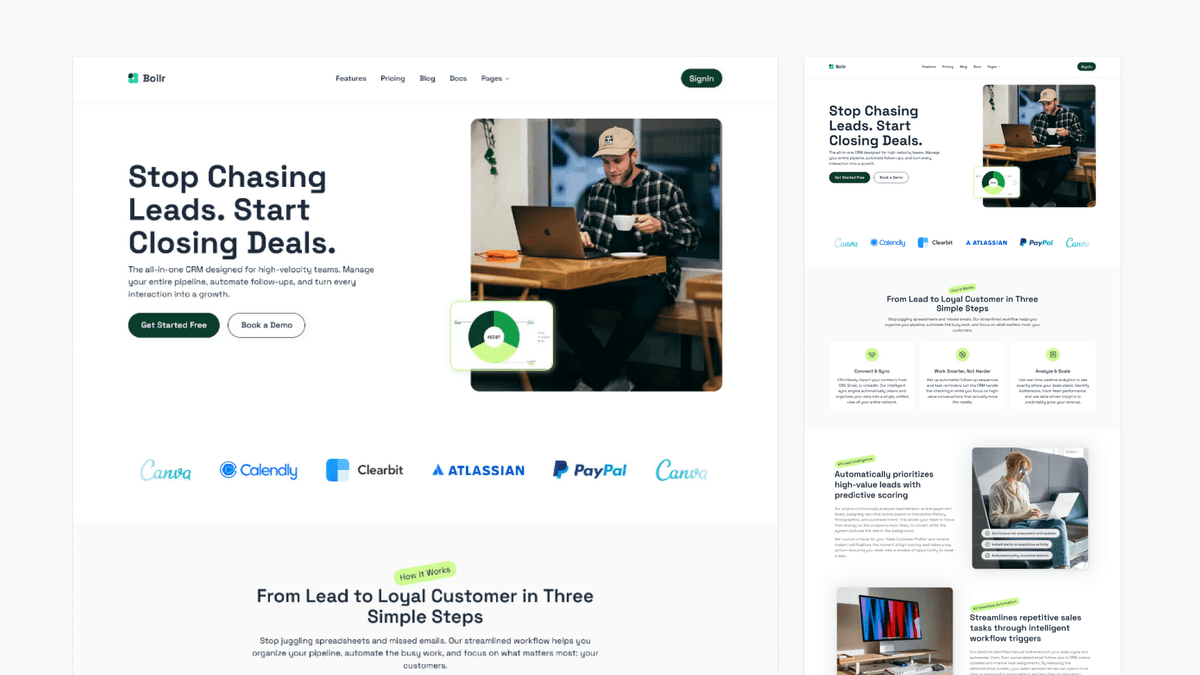 Boilr — Next.js Starter Template for SaaS & CRM apps.